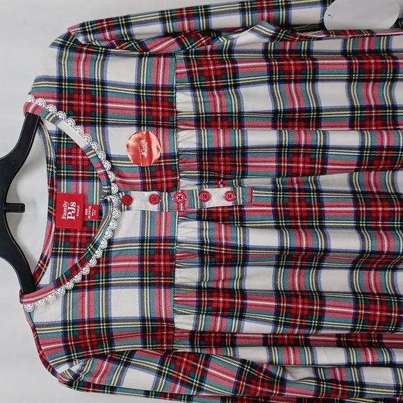 Family Pjs Kids Girls Stewart Plaid Nightgown Pajama Holiday Size 14-16 - Picture 3 of 5